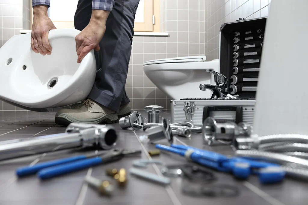 Plumbing tools prepared for a bathroom repair in Vero Beach